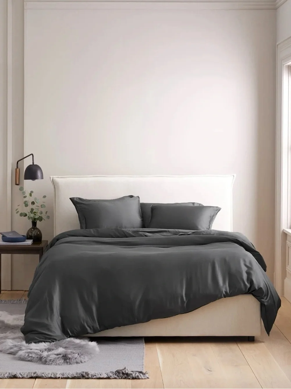 Quince Bamboo Duvet Cover – Twin – Charcoal